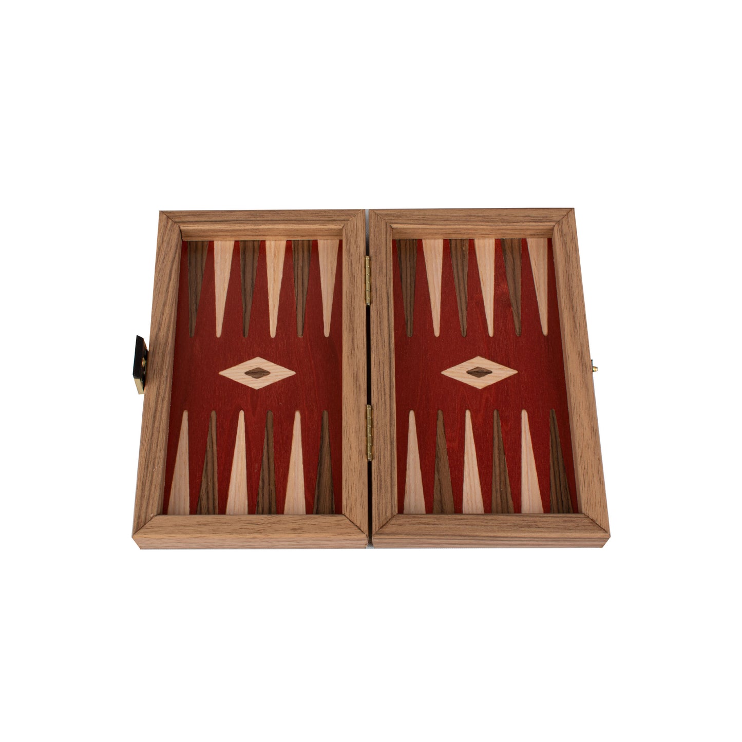 Handcrafted Oak/Red & Walnut Backgammon Set - Elegant Marquetry Design (Copy)