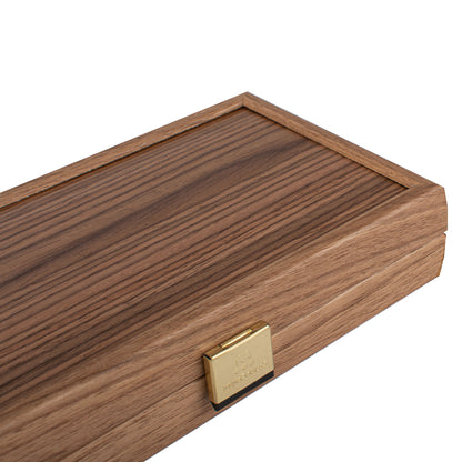 Handcrafted Oak/Red & Walnut Backgammon Set - Elegant Marquetry Design (Copy)