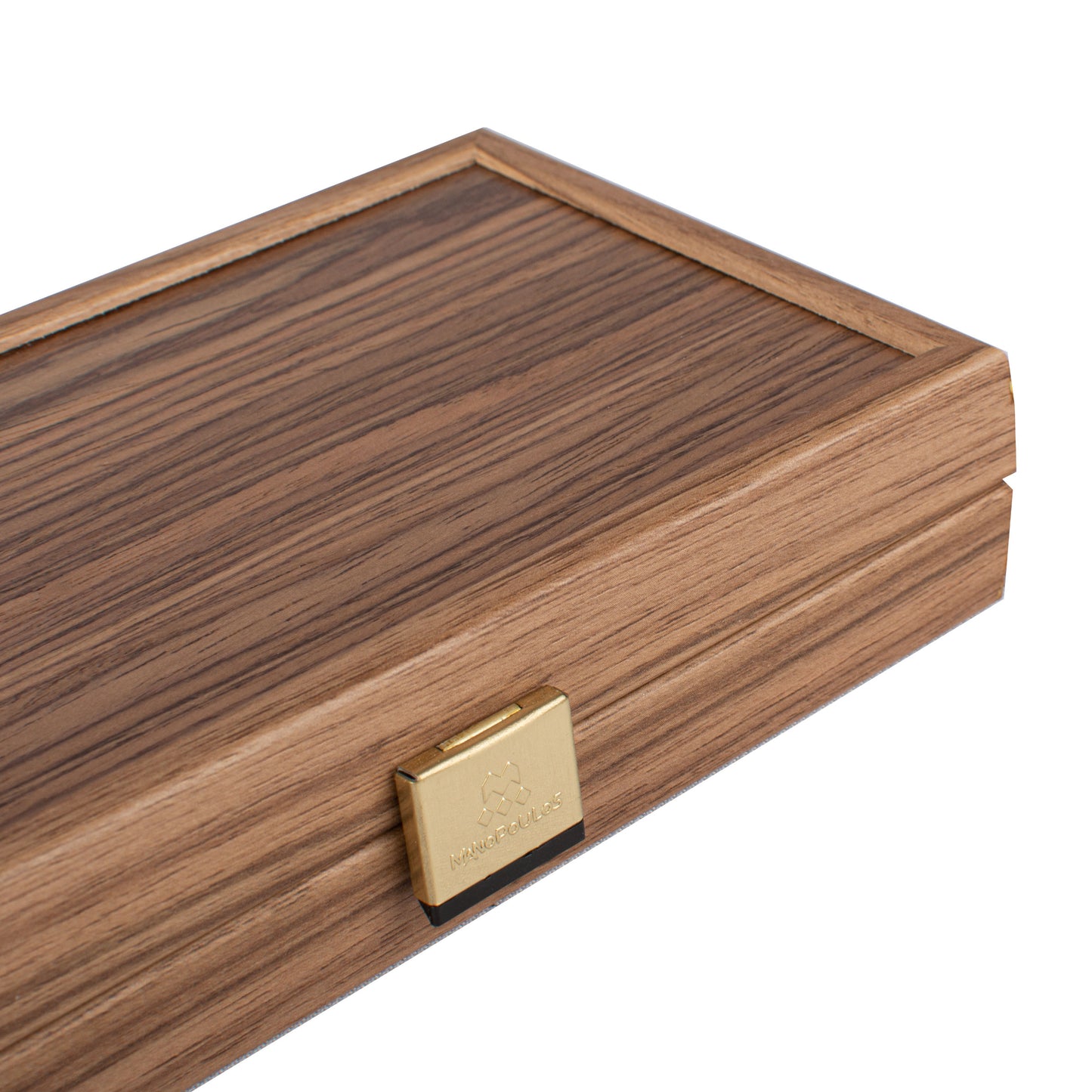 Handcrafted Oak/Green & Walnut Backgammon Set - Elegant Marquetry Design