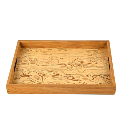 Luxury Wooden Tray with Italian Olive Burl Interior - Handcrafted Elegance - Premium Decorative Objects from MANOPOULOS Chess & Backgammon - Just €64.90! Shop now at MANOPOULOS Chess & Backgammon