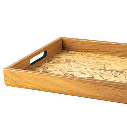 Luxury Wooden Tray with Italian Olive Burl Interior - Handcrafted Elegance - Premium Decorative Objects from MANOPOULOS Chess & Backgammon - Just €64.90! Shop now at MANOPOULOS Chess & Backgammon