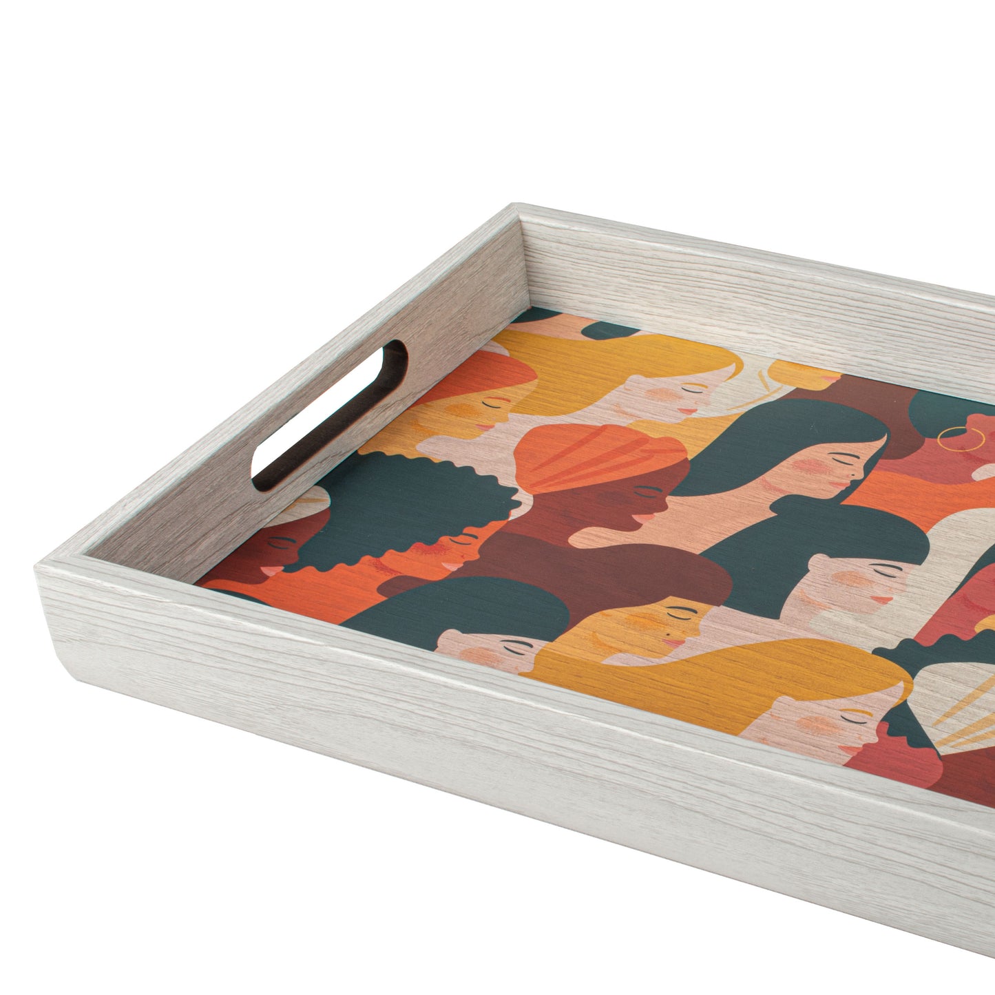 Luxury -Women- Design Wooden Tray - Handcrafted Decorative Design