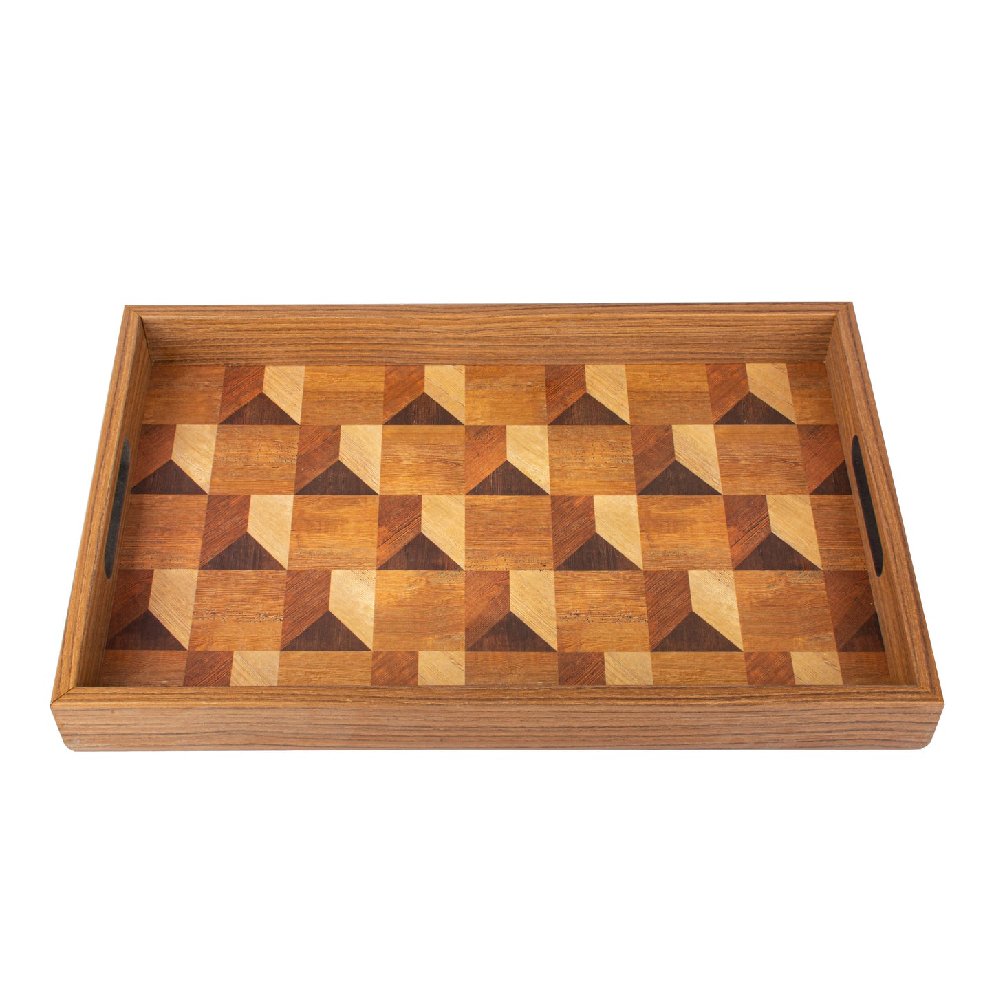 Luxury Wood Motif Design Wooden Tray - Handcrafted Decorative Design