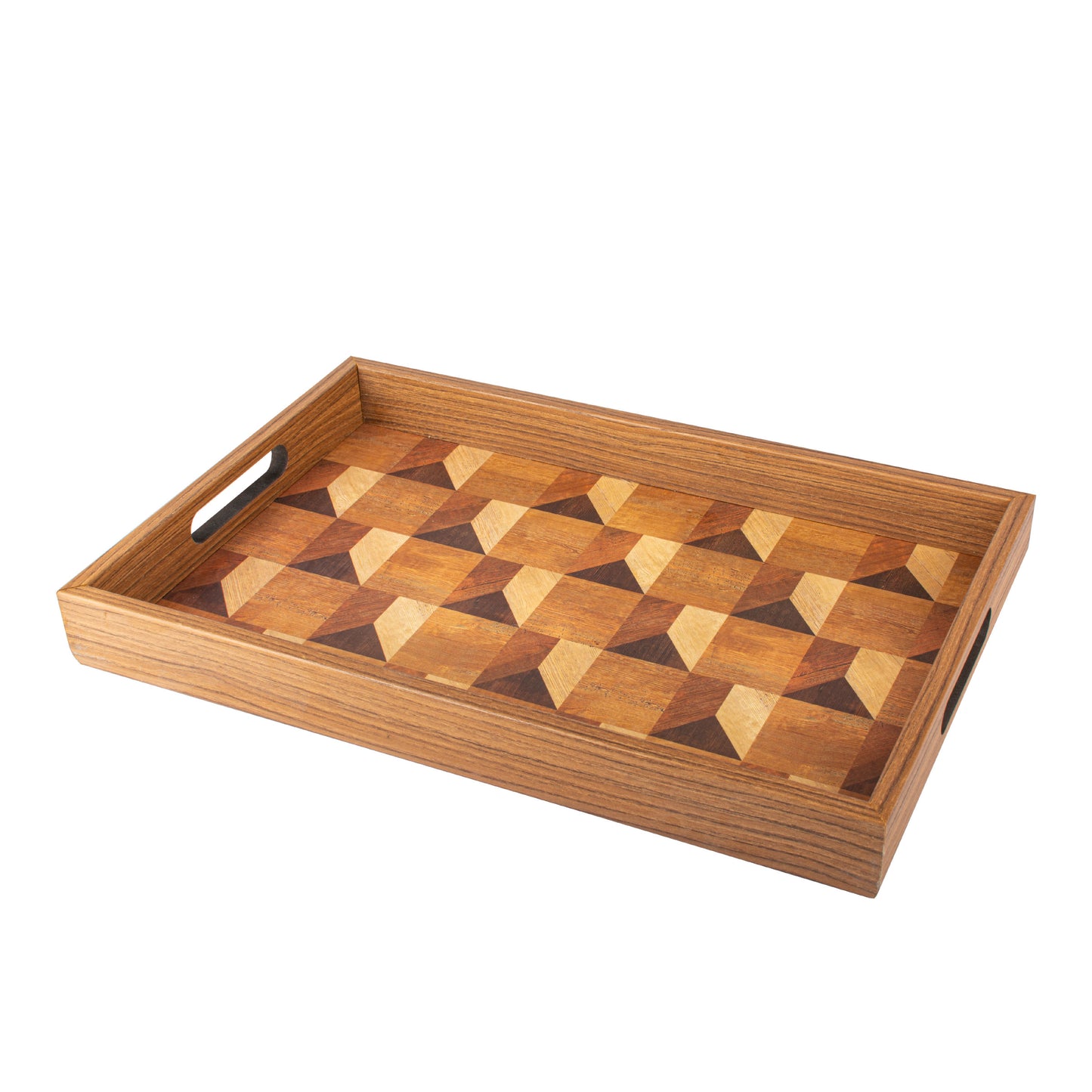 Luxury Wood Motif Design Wooden Tray - Handcrafted Decorative Design