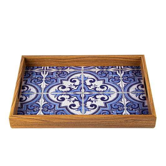 Handcrafted Wooden Tray with Spring Nature Design - Artistic Home Décor - Premium Decorative Objects from MANOPOULOS Chess & Backgammon - Just €25! Shop now at MANOPOULOS Chess & Backgammon