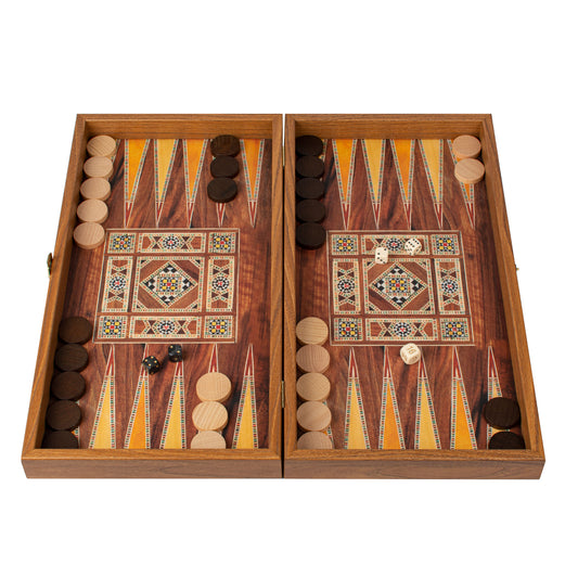 Handcrafted Masaic Traditional Style Backgammon Set (4 Sizes)