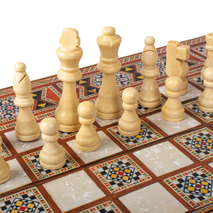 Handcrafted Masaic Traditional Style Backgammon Set (4 Sizes)