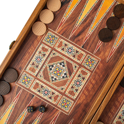 Handcrafted Masaic Traditional Style Backgammon Set (4 Sizes)