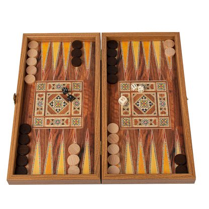 Handcrafted Masaic Traditional Style Backgammon Set (4 Sizes)