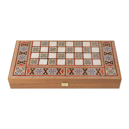 Handcrafted Masaic Traditional Style Backgammon Set (4 Sizes)