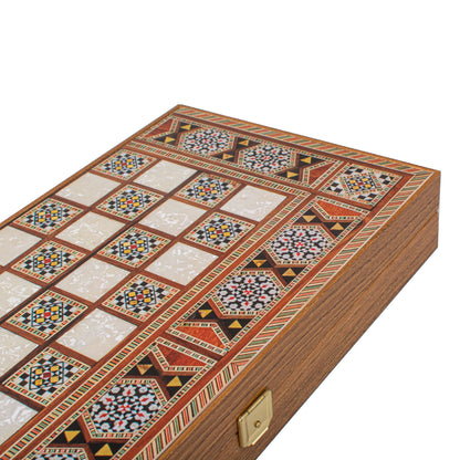 Handcrafted Masaic Traditional Style Backgammon Set (4 Sizes)