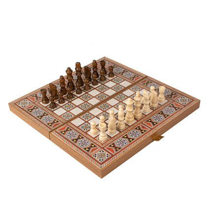 Handcrafted Masaic Traditional Style Backgammon Set (4 Sizes)