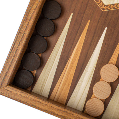 Handcrafted Olive Branch Design Backgammon Set (4 Sizes)