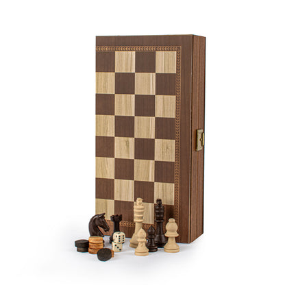 Handcrafted Olive Branch Design Backgammon Set (4 Sizes)