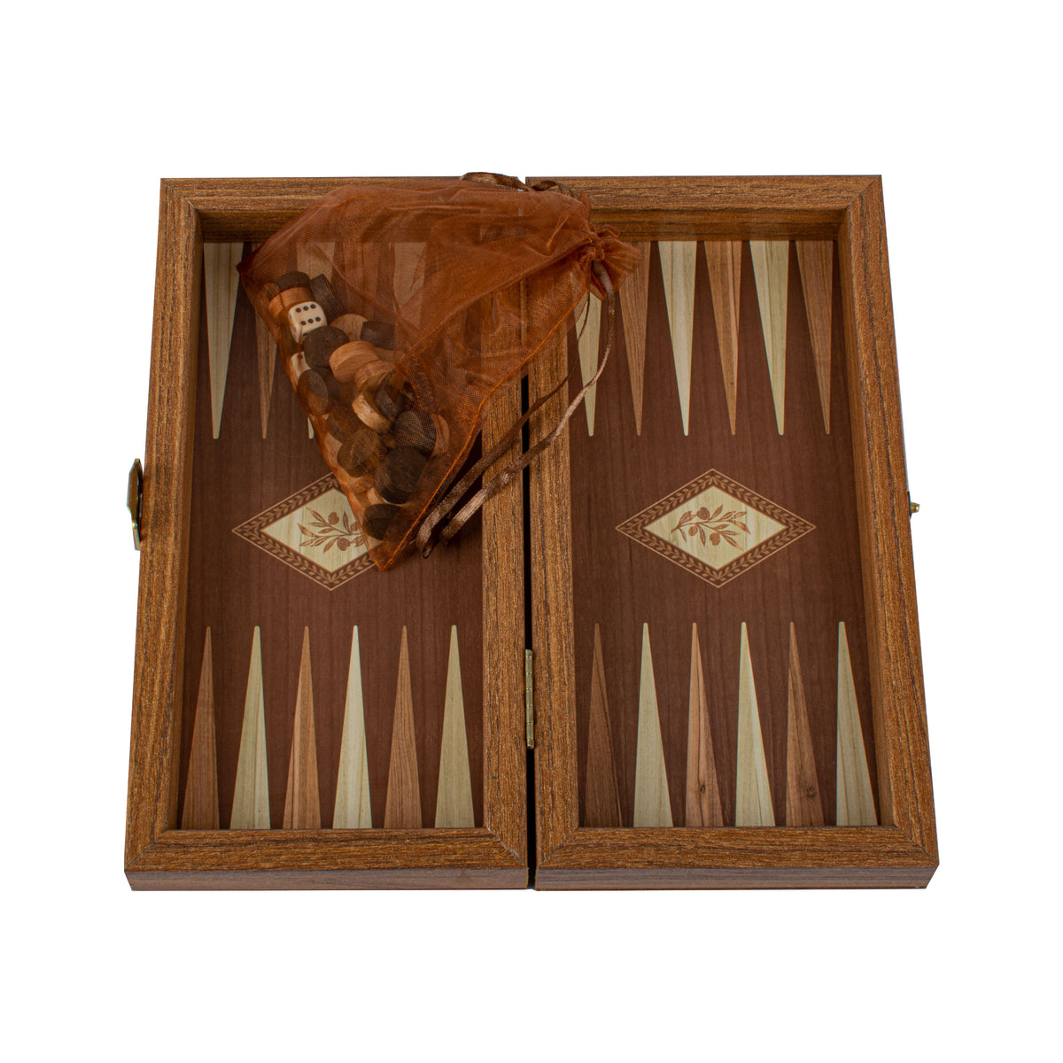 Handcrafted Olive Branch Design Backgammon Set (4 Sizes)