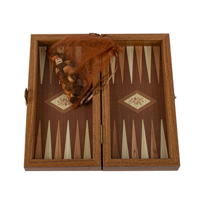 Handcrafted Olive Branch Design Backgammon Set (4 Sizes)