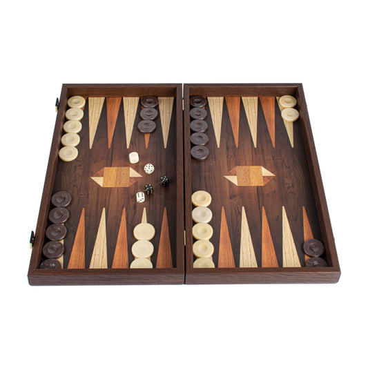 Geometrical Wood Motif Backgammon Set - Art Deco Inspired Design - Premium Backgammon from MANOPOULOS Chess & Backgammon - Just €79! Shop now at MANOPOULOS Chess & Backgammon