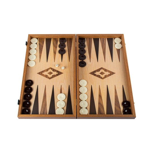 OAK AND WALNUT REPLICA wood - Premium Backgammon from MANOPOULOS Chess & Backgammon - Just €21.80! Shop now at MANOPOULOS Chess & Backgammon