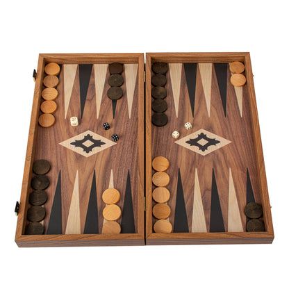 Handcrafted Walnut Replica Wood Backgammon Set (4 Sizes)