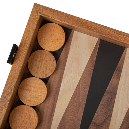 Handcrafted Walnut Replica Wood Backgammon Set (4 Sizes)