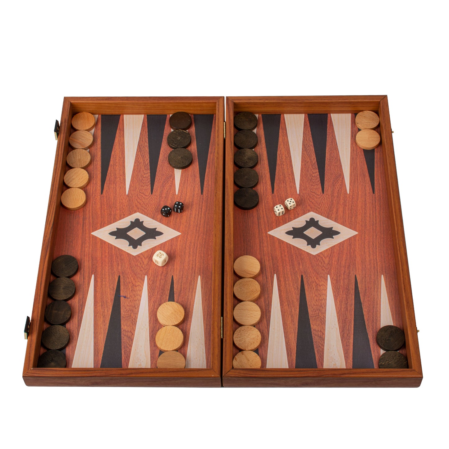 Handcrafted Mahogany Replica Backgammon Set - Elegant Design and Quality Materials