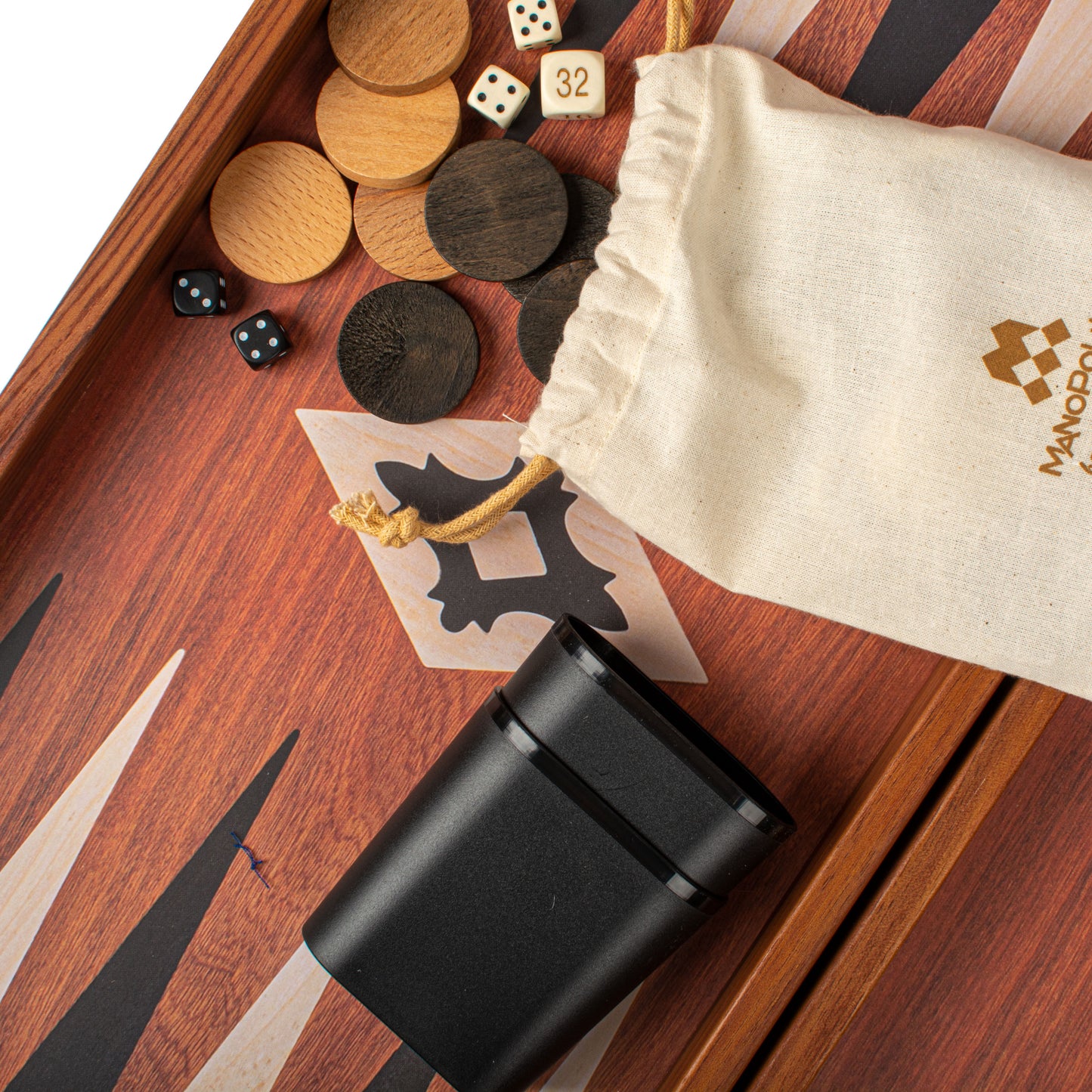 Handcrafted Mahogany Replica Backgammon Set - Elegant Design and Quality Materials