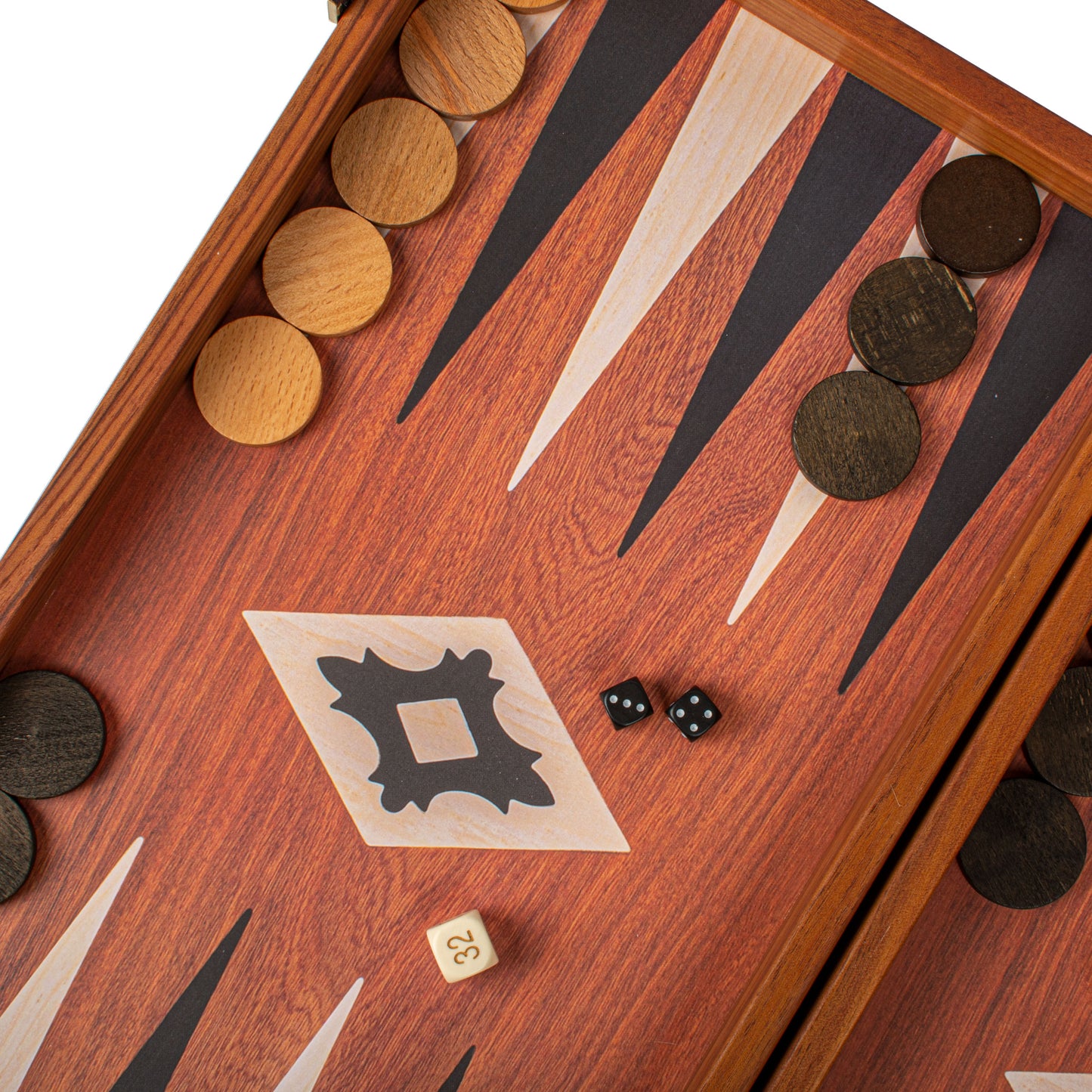 Handcrafted Mahogany Replica Backgammon Set - Elegant Design and Quality Materials