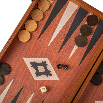 Handcrafted Mahogany Replica Backgammon Set - Elegant Design and Quality Materials