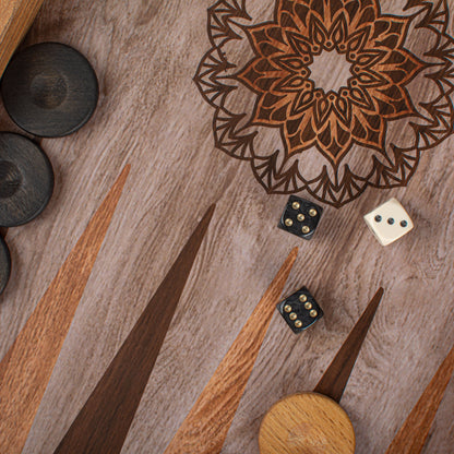 Handcrafted Traditional Mandala Backgammon Set - Contemporary Design