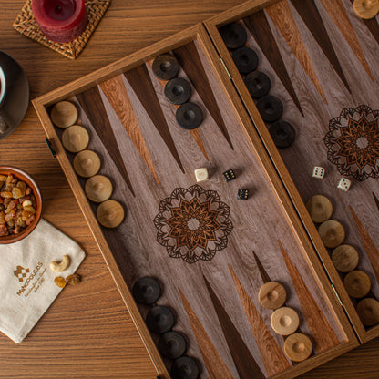 Handcrafted Traditional Mandala Backgammon Set - Contemporary Design