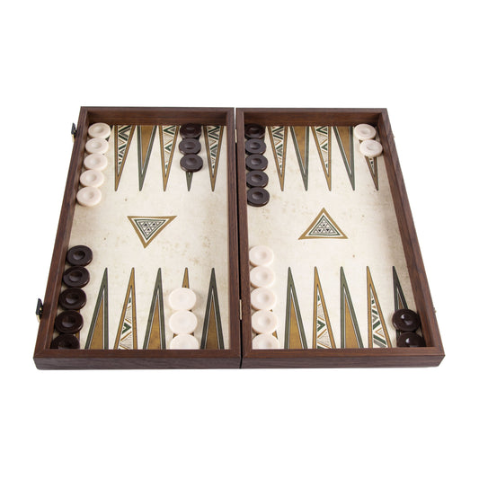 Handcrafted Greek Folk Art Backgammon Set - Unique and Traditional Design - Premium Backgammon from MANOPOULOS Chess & Backgammon - Just €79! Shop now at MANOPOULOS Chess & Backgammon