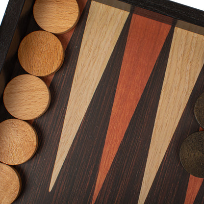 Handcrafted Wenge Replica Wood Backgammon Set - Classic Design and Quality Materials