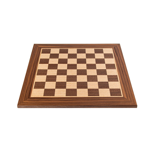 Handcrafted Walnut Wood & Oak Inlaid Chessboard - 40x40cm (Medium) - Premium Chess from MANOPOULOS Chess & Backgammon - Just €65.50! Shop now at MANOPOULOS Chess & Backgammon