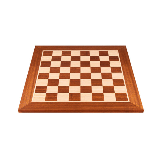 Handcrafted Mahogany Wood & Oak Inlaid Chessboard - 40x40cm (Medium) - Premium Chess from MANOPOULOS Chess & Backgammon - Just €55! Shop now at MANOPOULOS Chess & Backgammon