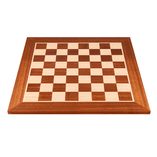 Handcrafted Mahogany Wood & Oak Inlaid Chessboard - 50x50cm (Large) - Premium Chess from MANOPOULOS Chess & Backgammon - Just €63! Shop now at MANOPOULOS Chess & Backgammon