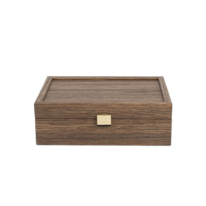 Dark Walnut Wooden Storage Case for Chessmen (7.6cm - 9.5cm King)