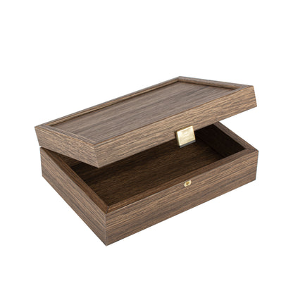 Dark Walnut Wooden Storage Case for Chessmen (7.6cm - 9.5cm King)