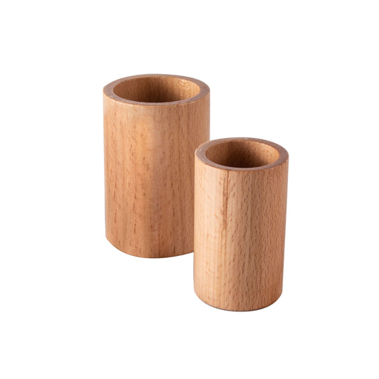 Handcrafted Premium Wooden Dice Cups in Natural Color - Set of 2 - Premium Backgammon from MANOPOULOS Chess & Backgammon - Just €21.50! Shop now at MANOPOULOS Chess & Backgammon