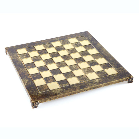 Handcrafted Brass Chessboard - 54x54cm (Extra-Large) - Premium Chess from MANOPOULOS Chess & Backgammon - Just €205! Shop now at MANOPOULOS Chess & Backgammon