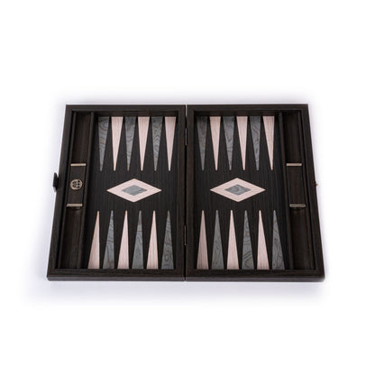 Premium Handcrafted Pearly Grey Vavona Backgammon Set