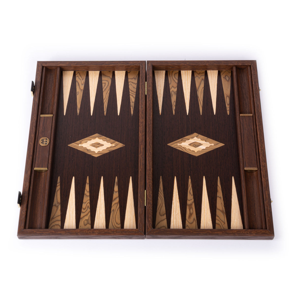 Premium Handcrafted Wenge with Walnut Burl Backgammon Set