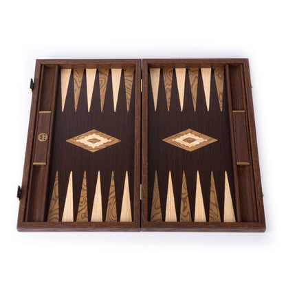 Premium Handcrafted Wenge with Walnut Burl Backgammon Set