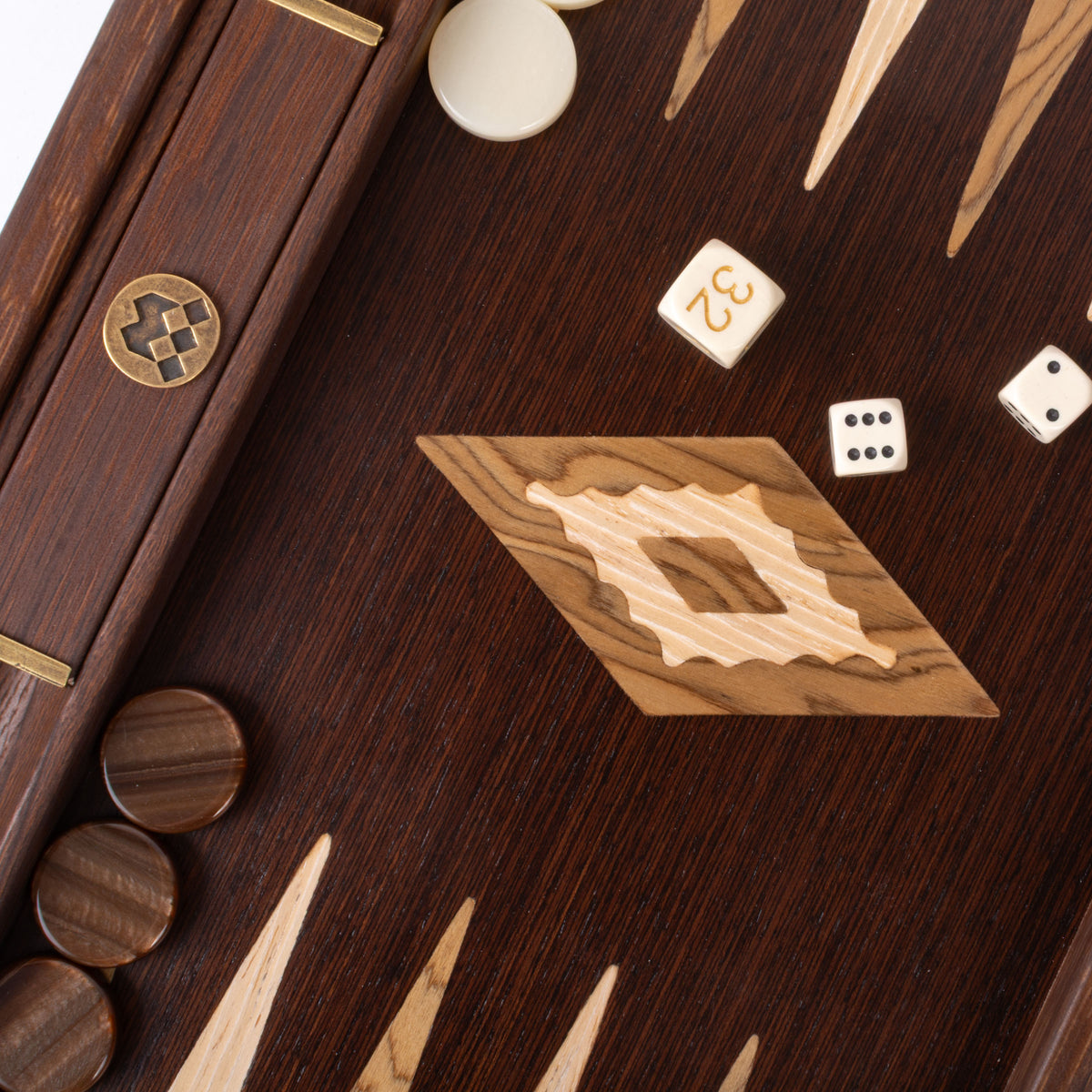 Premium Handcrafted Wenge with Walnut Burl Backgammon Set
