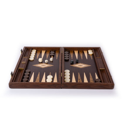 Premium Handcrafted Wenge with Walnut Burl Backgammon Set