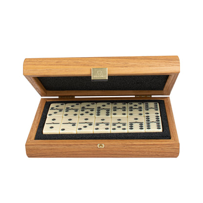 Luxury Domino Set in Walnut Replica Wooden Case