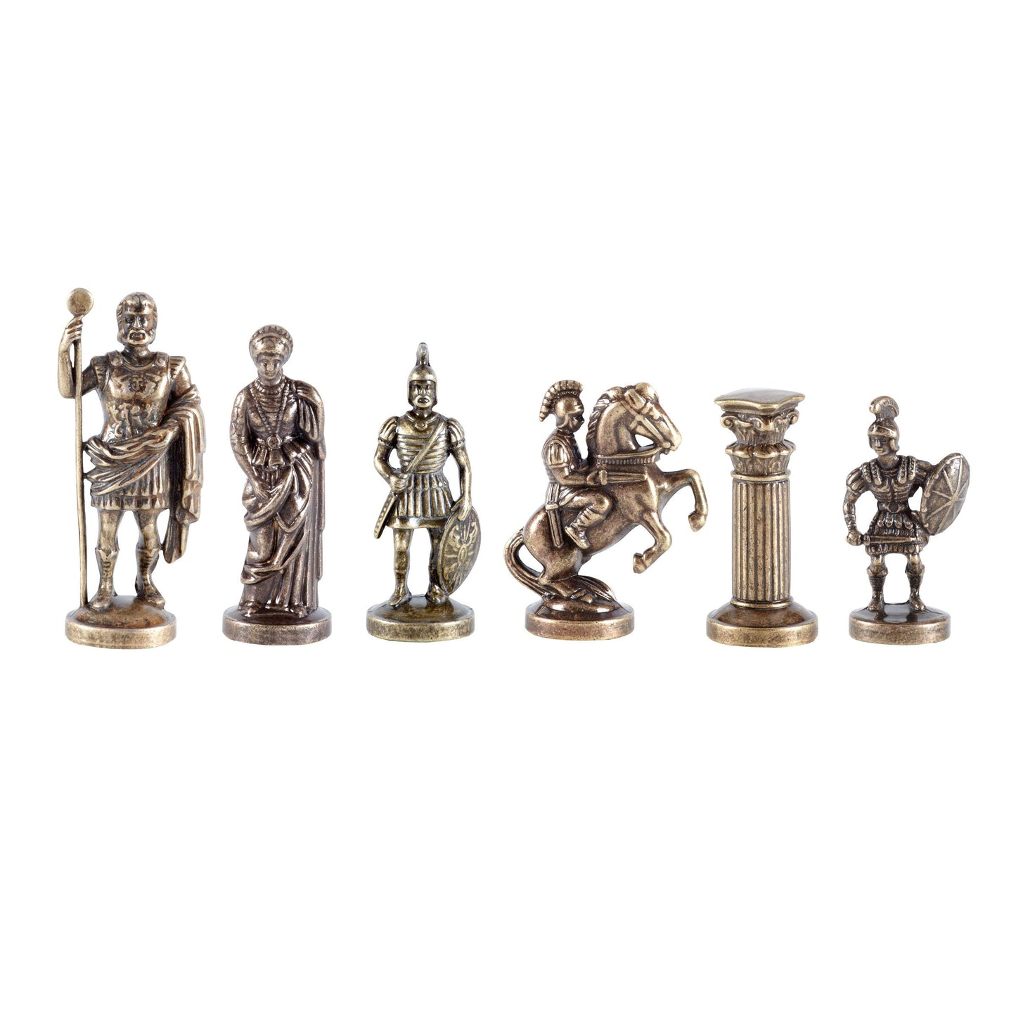 GREEK ROMAN PERIOD Chessmen (Large) - Gold/Brown - Premium Chess from MANOPOULOS Chess & Backgammon - Just €142! Shop now at MANOPOULOS Chess & Backgammon