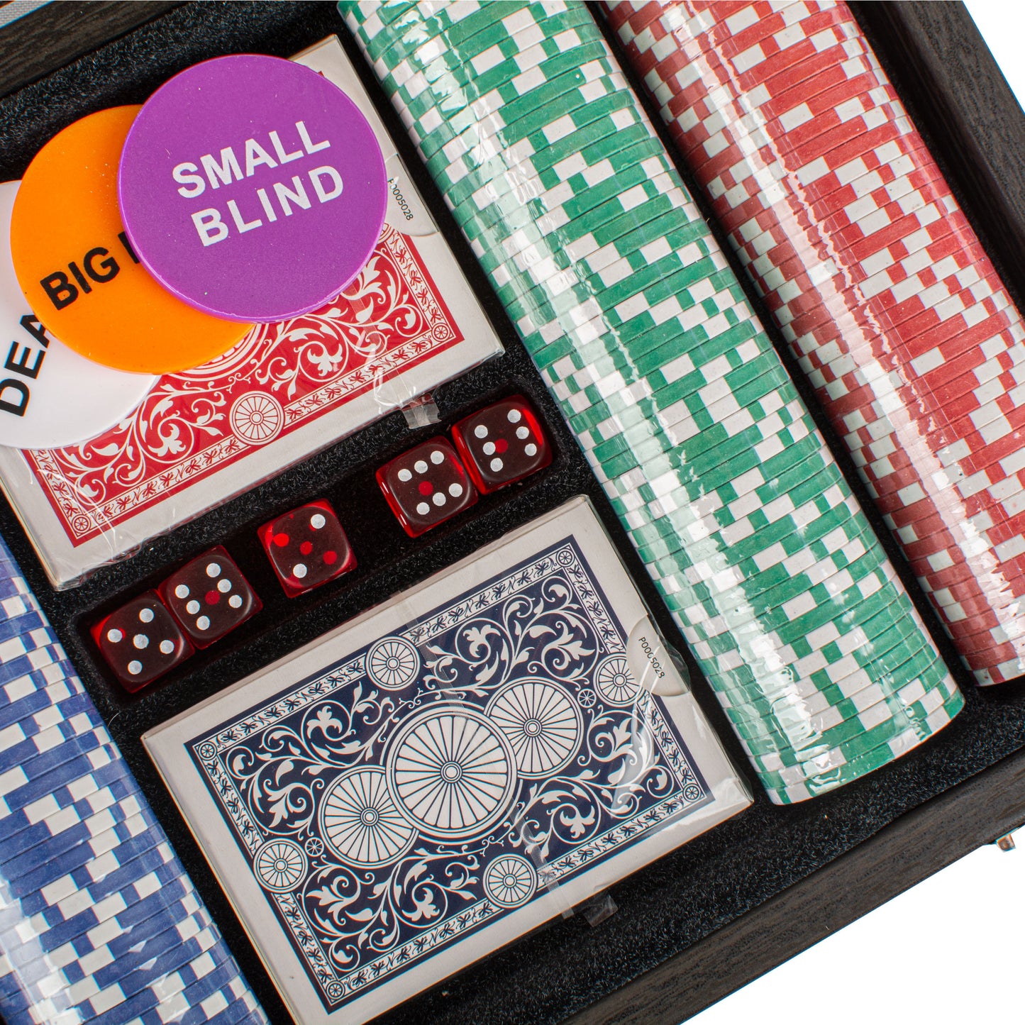 Luxury Poker Set in Black Wooden Replica Case - Handcrafted Game Set