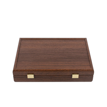 Luxury Poker Set in Dark Walnut Wooden Replica Case