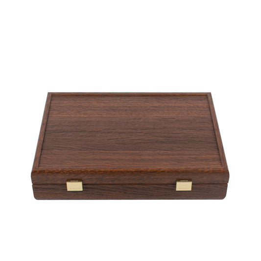 Luxury Poker Set in Dark Walnut Wooden Replica Case