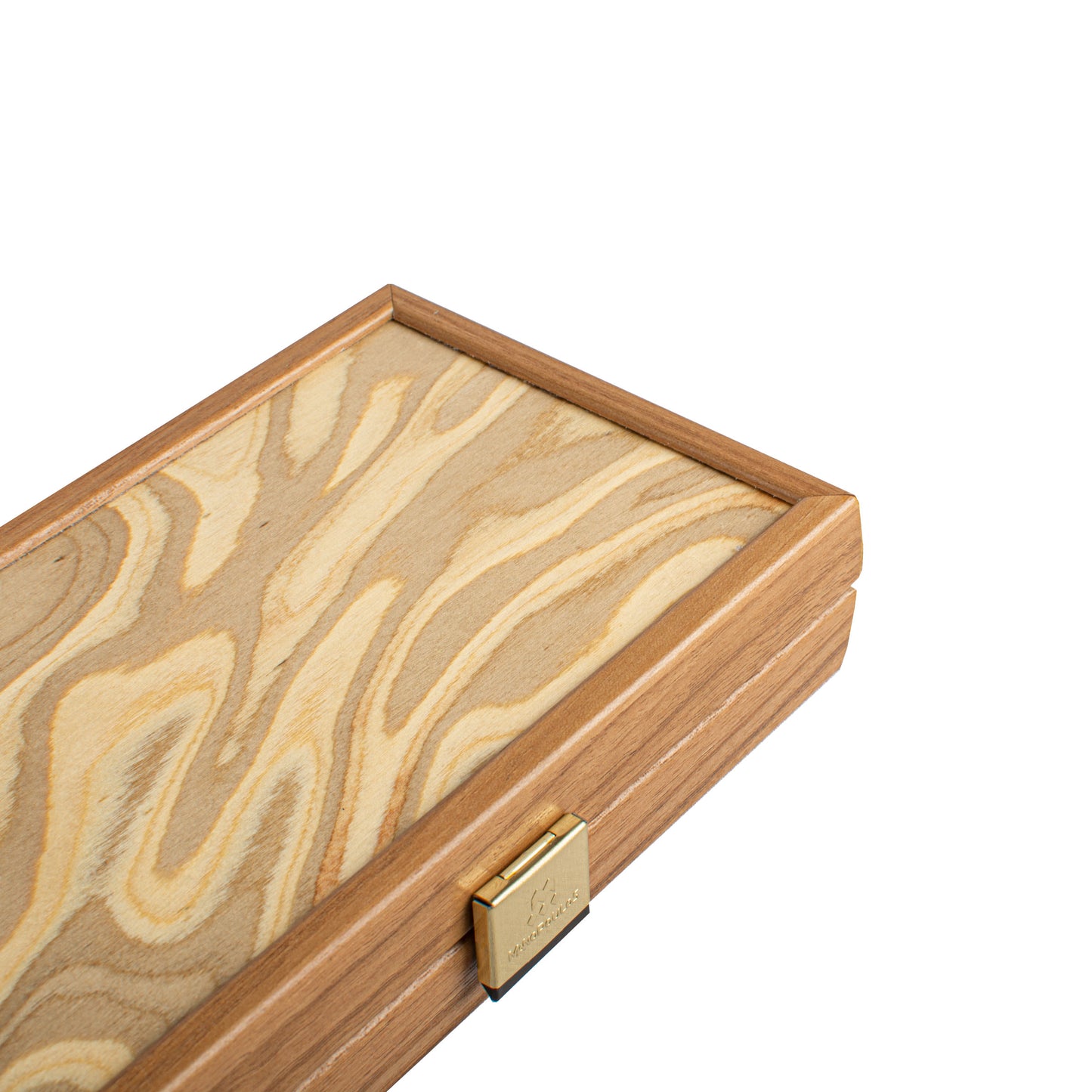 Premium Handcrafted Olive Burl Backgammon Set with Olive Wood Checkers